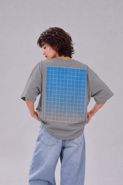 back view oversized tee PSD mockup for apparel and fashion branding