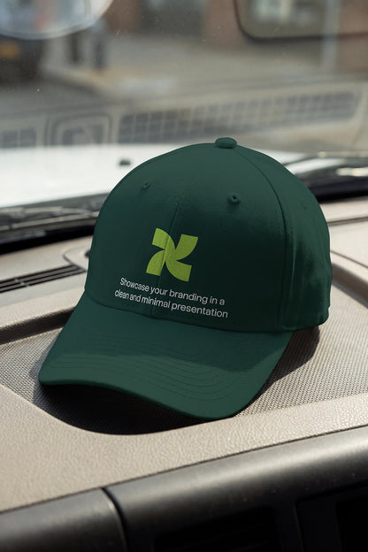Logistics hat mockup for delivery branding and fleet merchandise