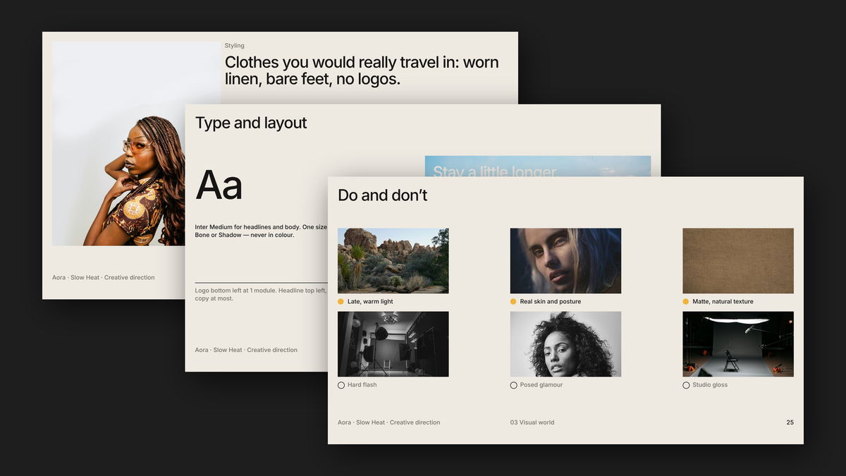Module 8 Creative Direction Vol 1 — direction rules
