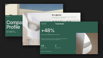 Module 8 Company Profile presentation template cover
