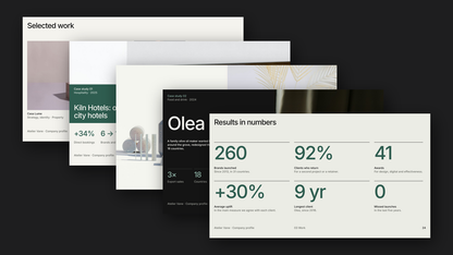 Work and case study pages
