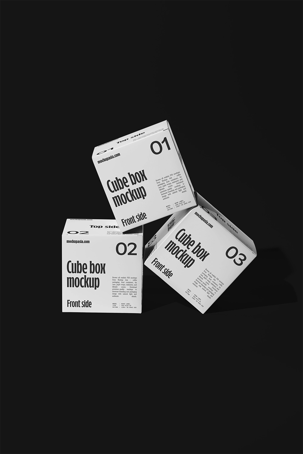 Cube box mockup bundle
