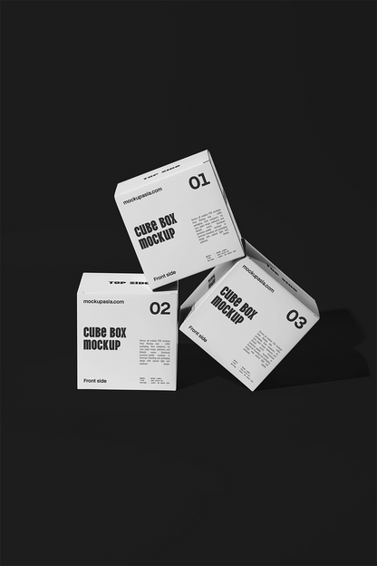 Cube box mockup bundle