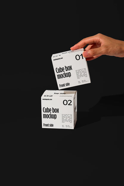 Cube box mockup bundle