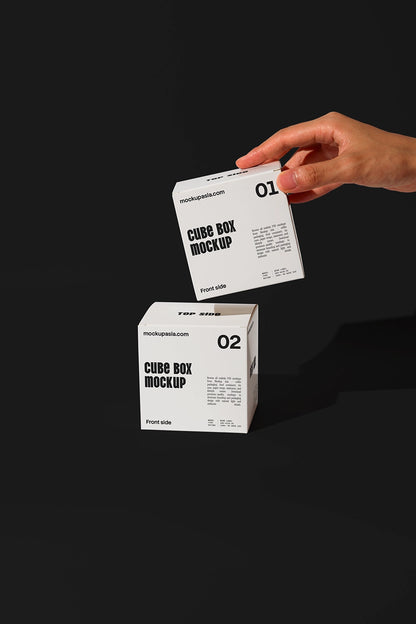 Cube box mockup bundle