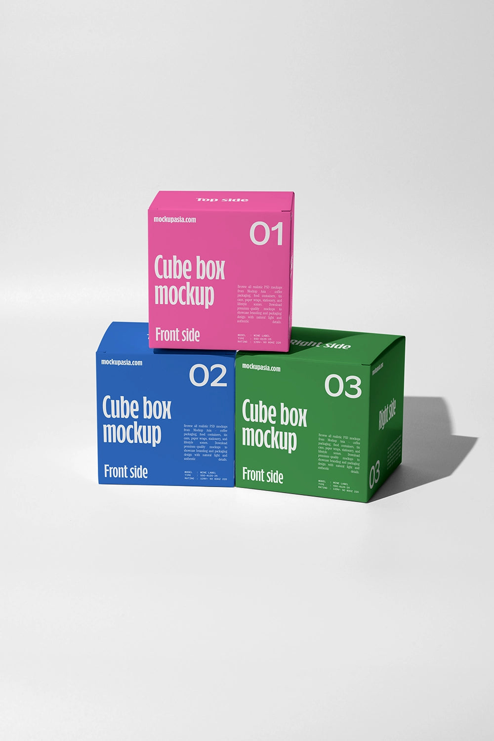 Cube box mockup bundle