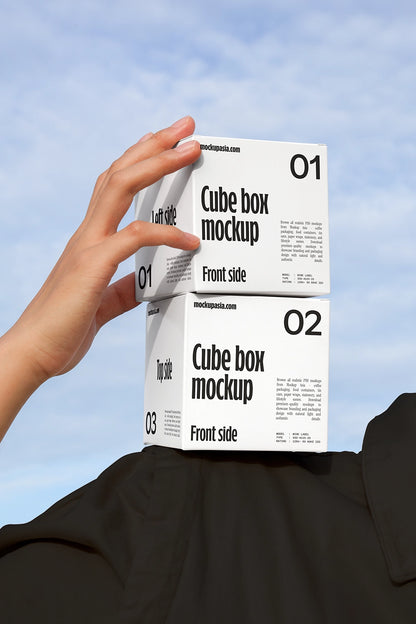 Cube box mockup bundle