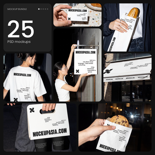 Flashraw bakery & coffee collection – 25 PSD mockups by Mockup.Asia