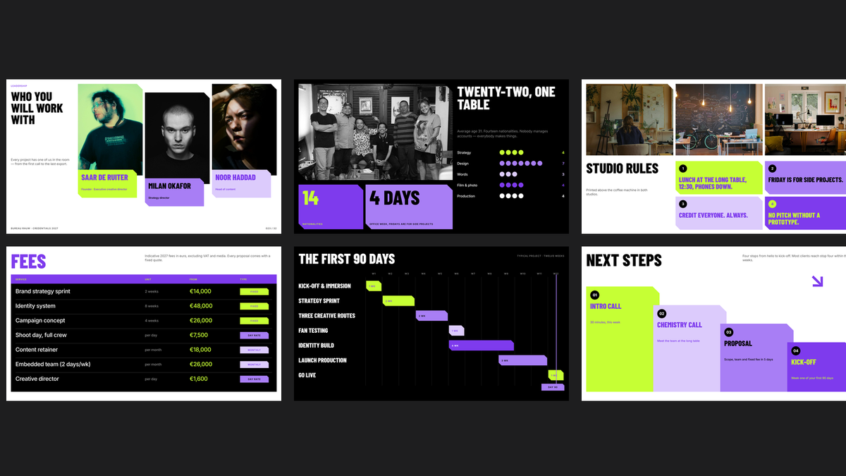 Bold Agency Credentials template – people and working together