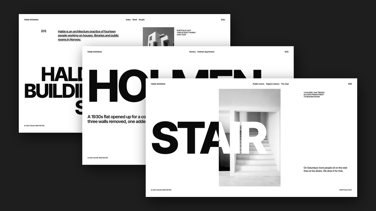 Swiss Style Architecture Portfolio template for PowerPoint, Canva and Google Slides – cover