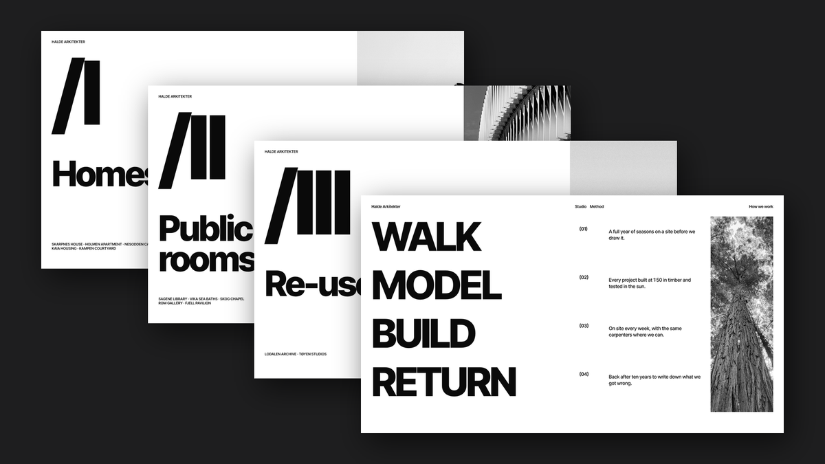 Swiss Style Architecture Portfolio template – chapters