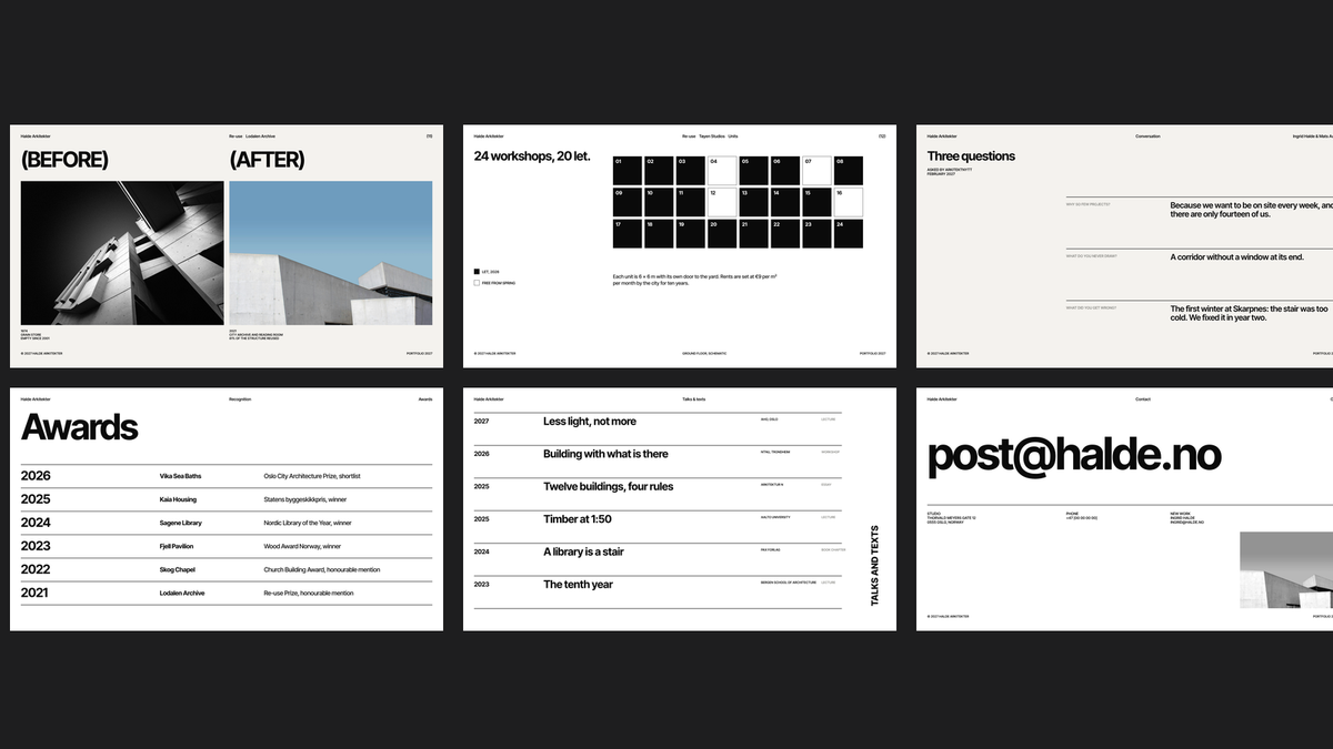 Swiss Style Architecture Portfolio template – reuse and close