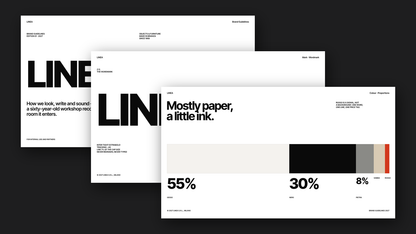 Swiss Style Brand Guidelines template for PowerPoint, Canva and Google Slides – cover