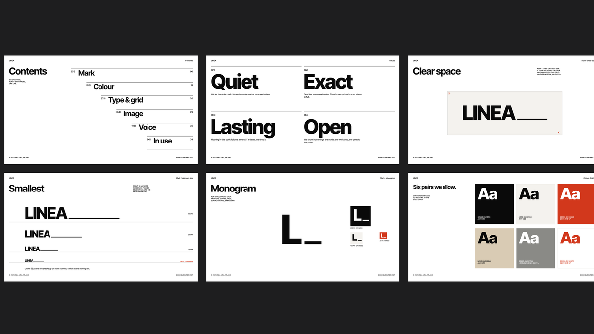 Swiss Style Brand Guidelines template – mark and colour