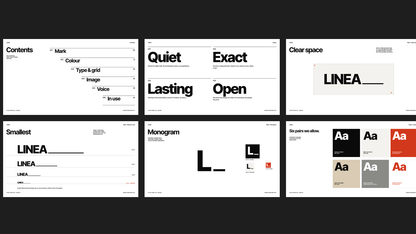 Swiss Style Brand Guidelines template – mark and colour