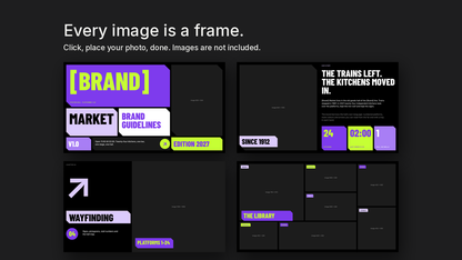 Bold Brand Guidelines template – empty image frames in the editable files