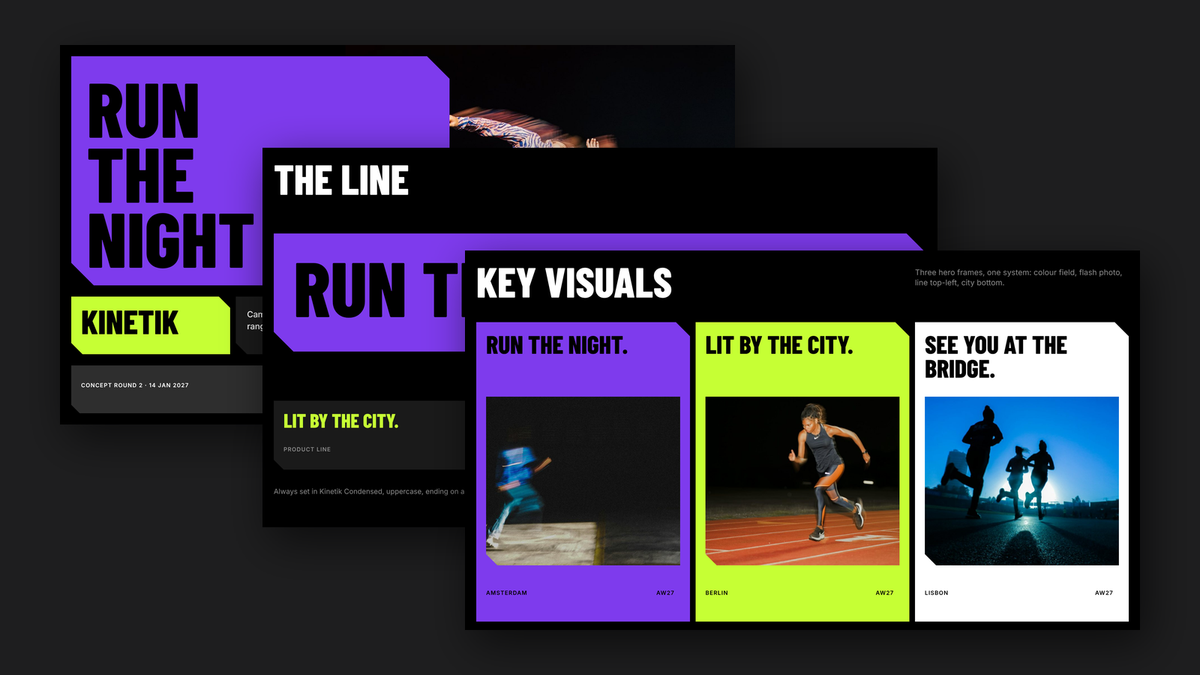 Bold Campaign Concept template for PowerPoint, Canva and Google Slides – cover