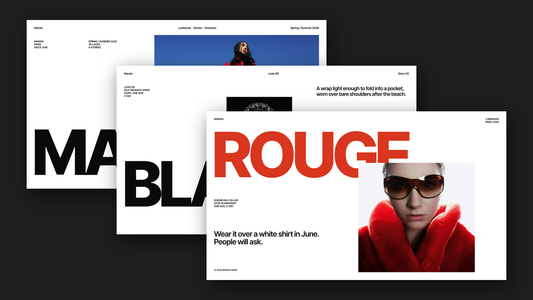 Swiss Style Lookbook template for PowerPoint, Canva and Google Slides – cover