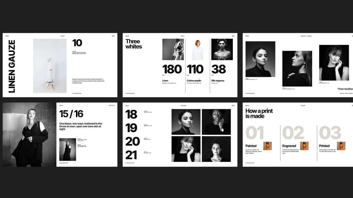 Swiss Style Lookbook template – stories