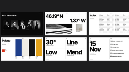 Swiss Style Lookbook template – reference and close
