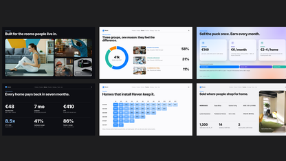 Glassmorphism Pitch Deck template – market and traction
