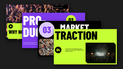 Bold Pitch Deck template – chapters