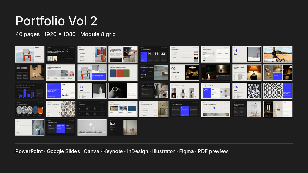 Portfolio Vol 2 — what is inside