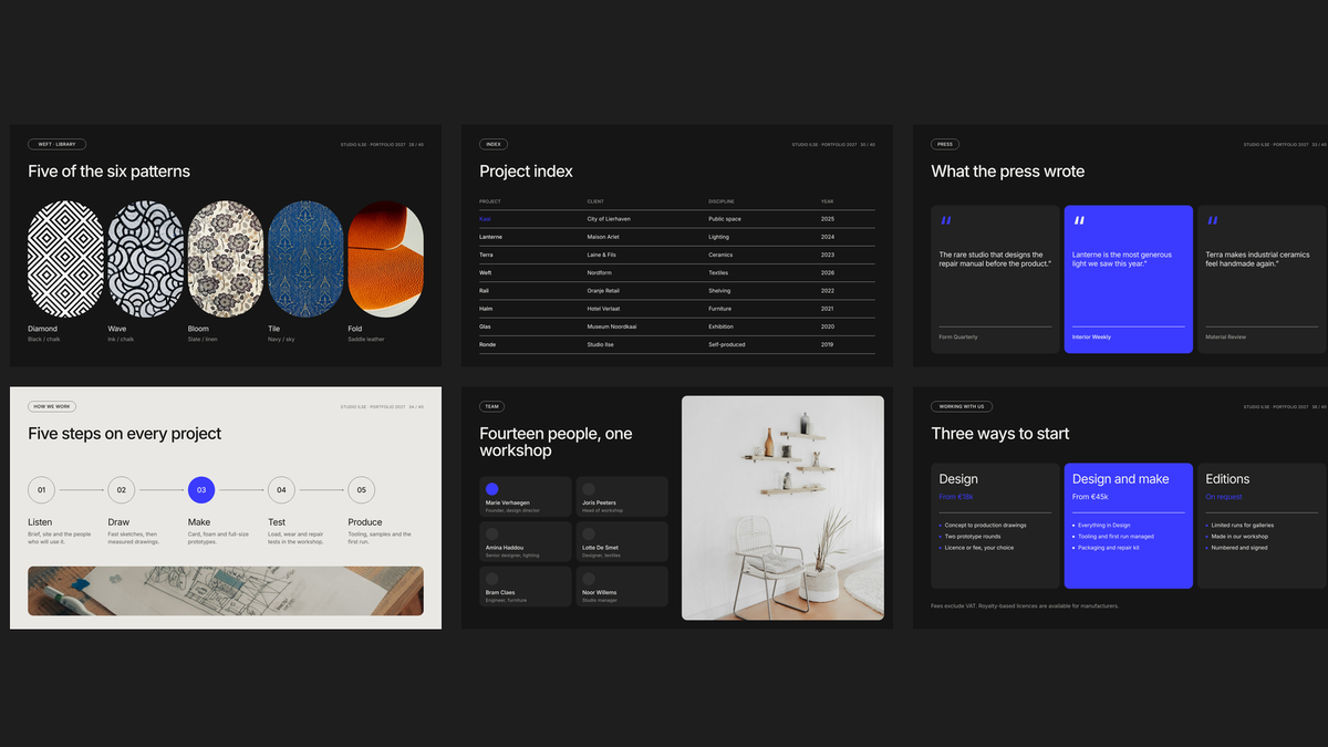 Portfolio Vol 2 — studio practice
