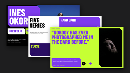 Bold Photography Portfolio template for PowerPoint, Canva and Google Slides – cover