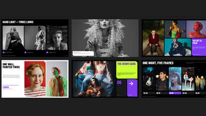 Bold Photography Portfolio template – series one and two