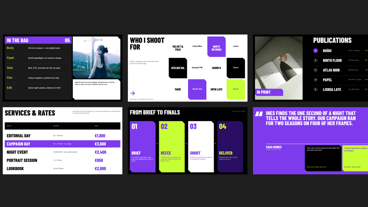 Bold Photography Portfolio template – business