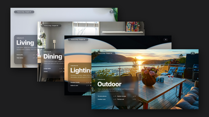 Glassmorphism Product Catalogue template – chapters