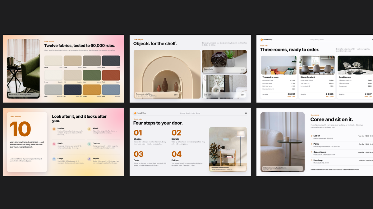 Glassmorphism Product Catalogue template – craft and service