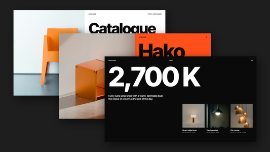 Swiss Style Product Catalogue template for PowerPoint, Canva and Google Slides – cover