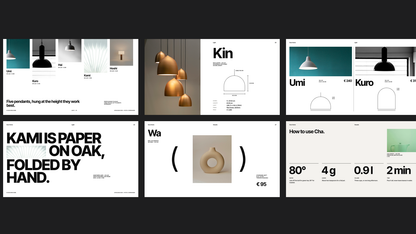 Swiss Style Product Catalogue template – lighting and vessels