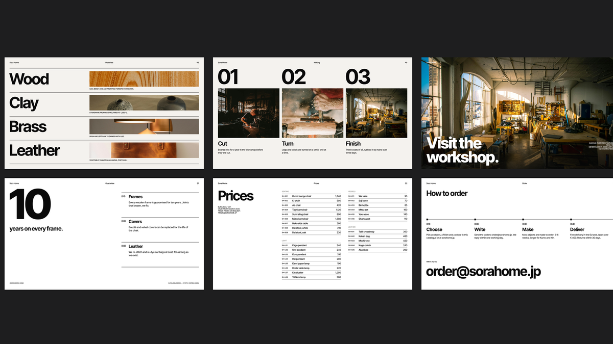 Swiss Style Product Catalogue template – service