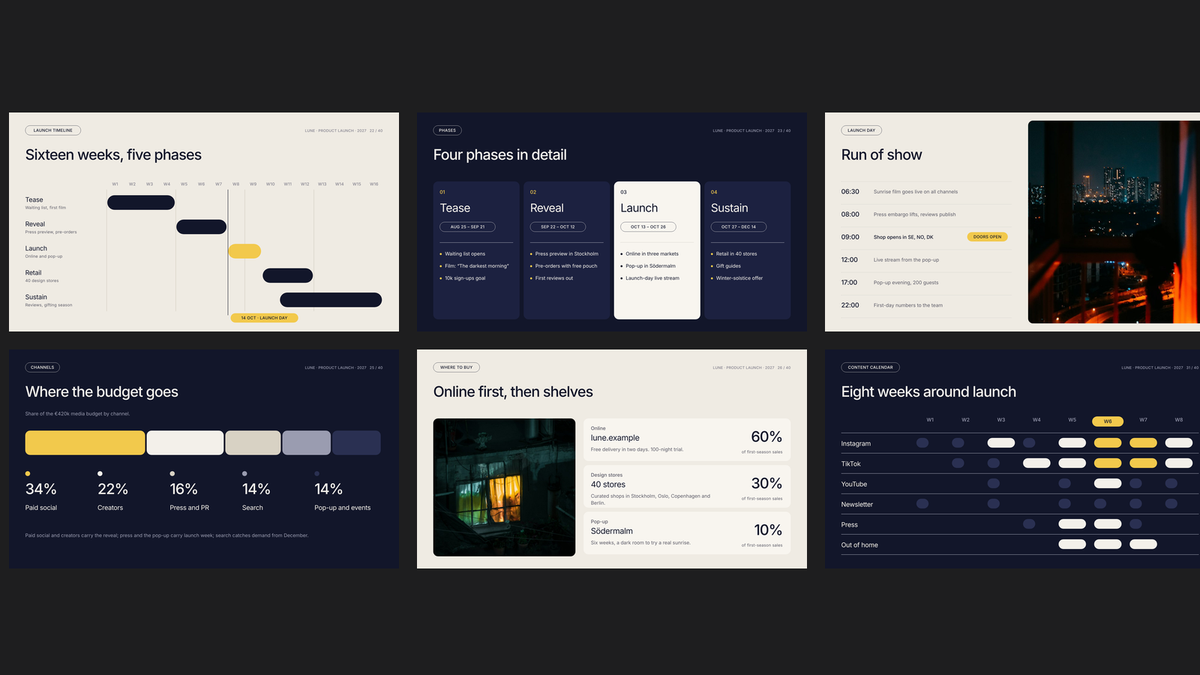 Product Launch Vol 2 — launch plan
