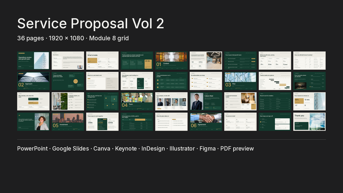 Service Proposal Vol 2 — what is inside