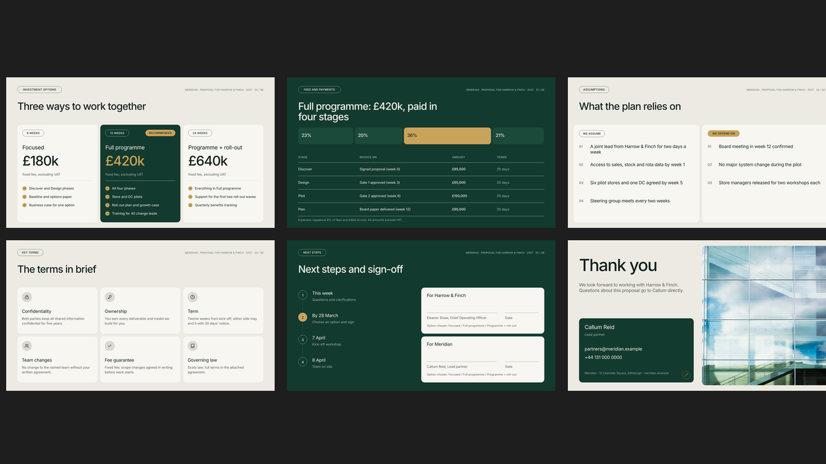 Service Proposal Vol 2 — investment agreement