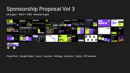 Bold Sponsorship Proposal template – what's inside: all 28 pages and file formats