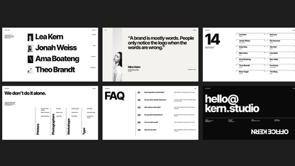 Swiss Style Studio Profile template – people and studio