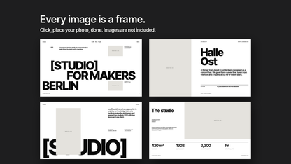 Swiss Style Studio Profile template – empty image frames in the editable files