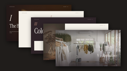 Luxury Brand Guidelines template – chapters