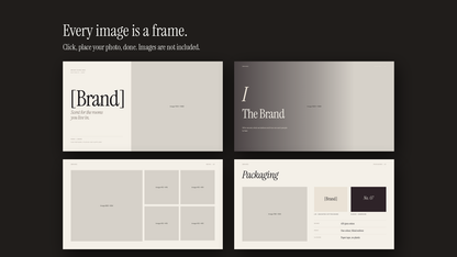 Luxury Brand Guidelines template – empty image frames in the editable files