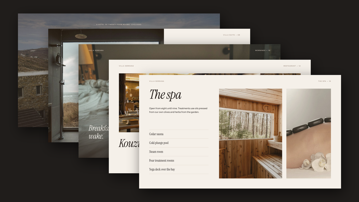 Luxury Hotel & Hospitality template for PowerPoint, Canva and Google Slides – cover