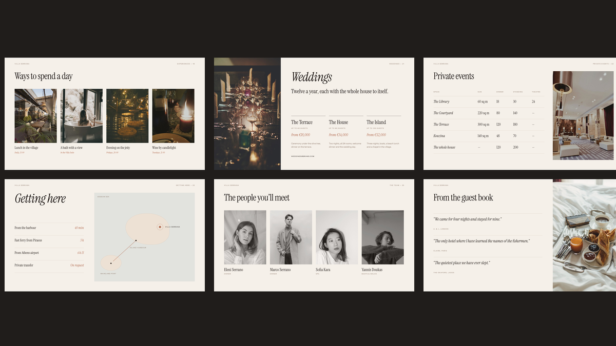 Luxury Hotel & Hospitality template – events and practical information