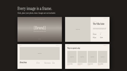 Luxury Hotel & Hospitality template – empty image frames in the editable files