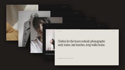 Luxury Lookbook template – chapters