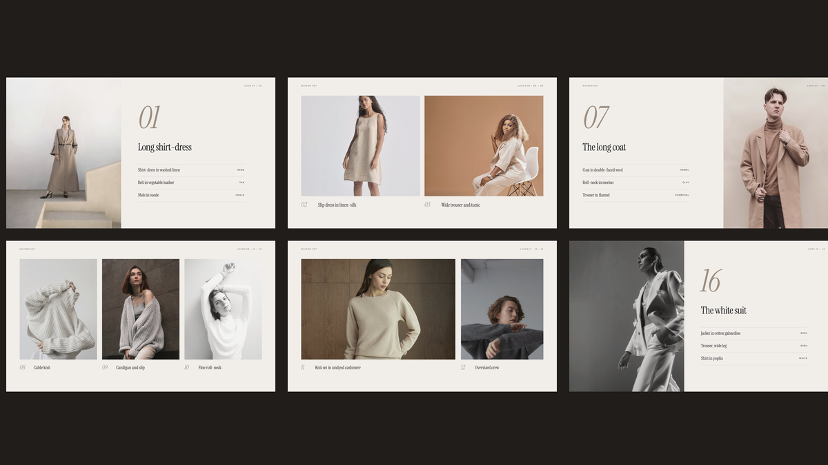 Luxury Lookbook template – looks