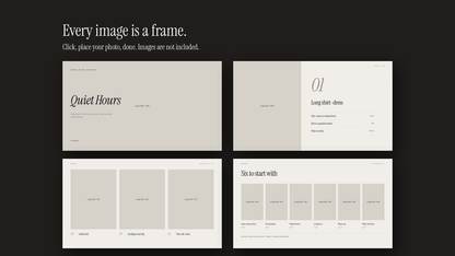 Luxury Lookbook template – empty image frames in the editable files